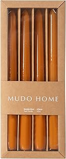 Mudo Home 4Lü Şamdan Mum Hardal 25cm
