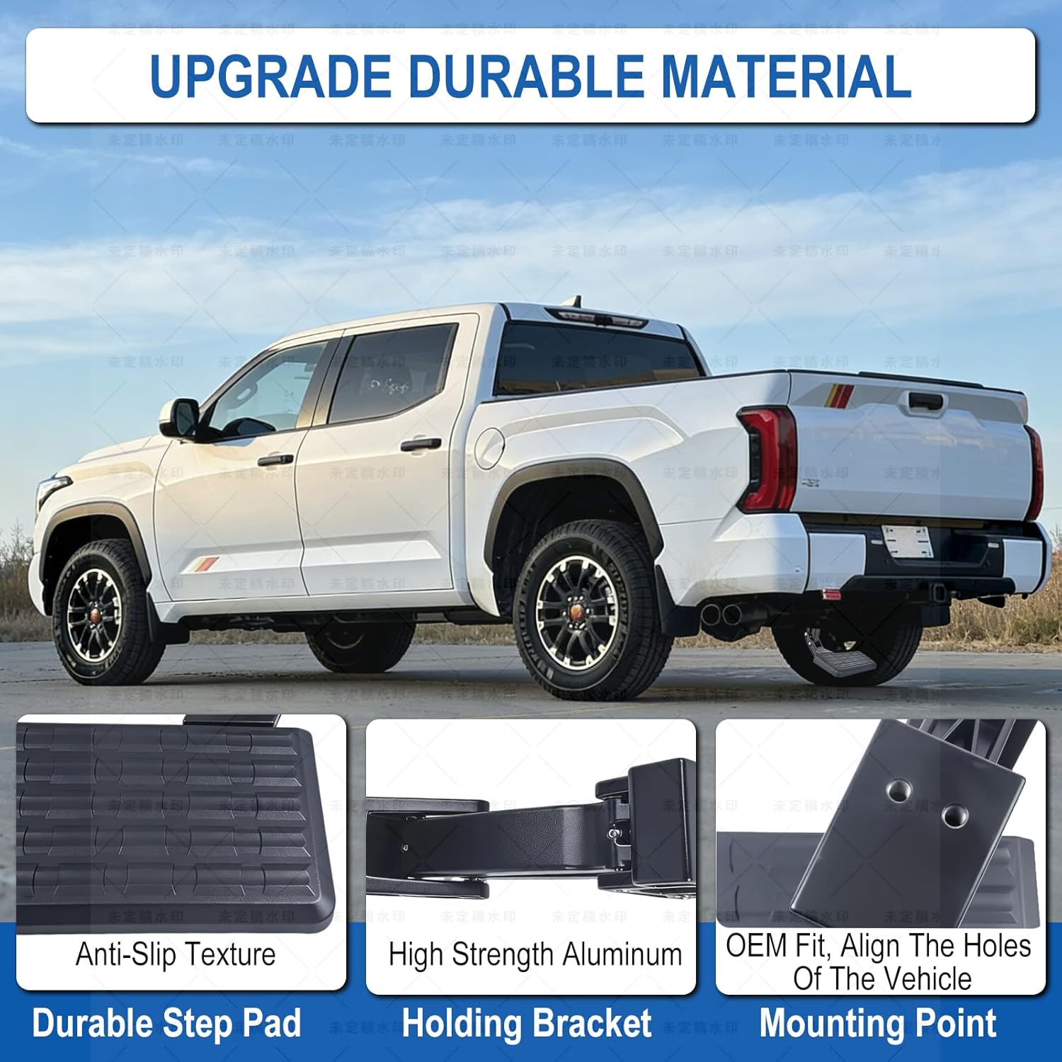 PTS30-34000 Rear Bed Step Retractable Bumper Truck Tailgate Step Fit. Compatible with Toyota Tundra 2022 2023 2024 2025 Replaces# PTS3034000