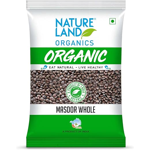 Natureland Organics Masoor Whole 1kg 1 kg