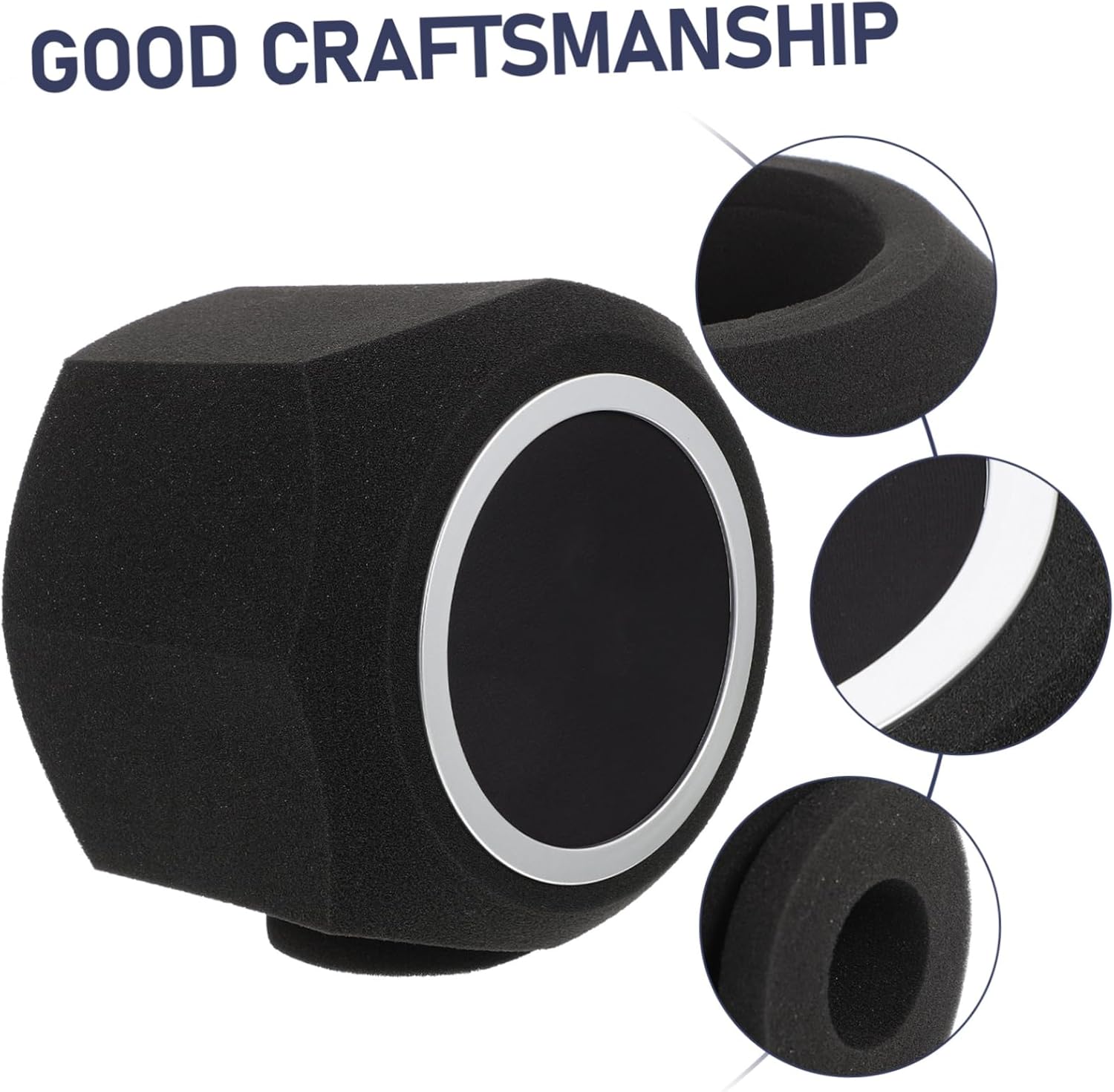 Professional Microphone Sponge Cover Sound Absorbing Acoustic for Desktop and Tripod Microphones Wind Noise Reduction Easy Installation Lightweight Versatile Noise
