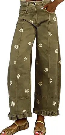 UTCoco Women's Floral Print Wide Leg Jeans 2026