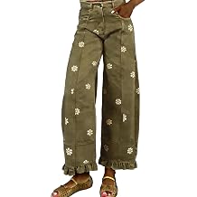 utcoco Barrel Jeans Women 2026 Floral Print Wide Leg Jeans Y2k Patchwork Baggy Boyfriend Denim Pants