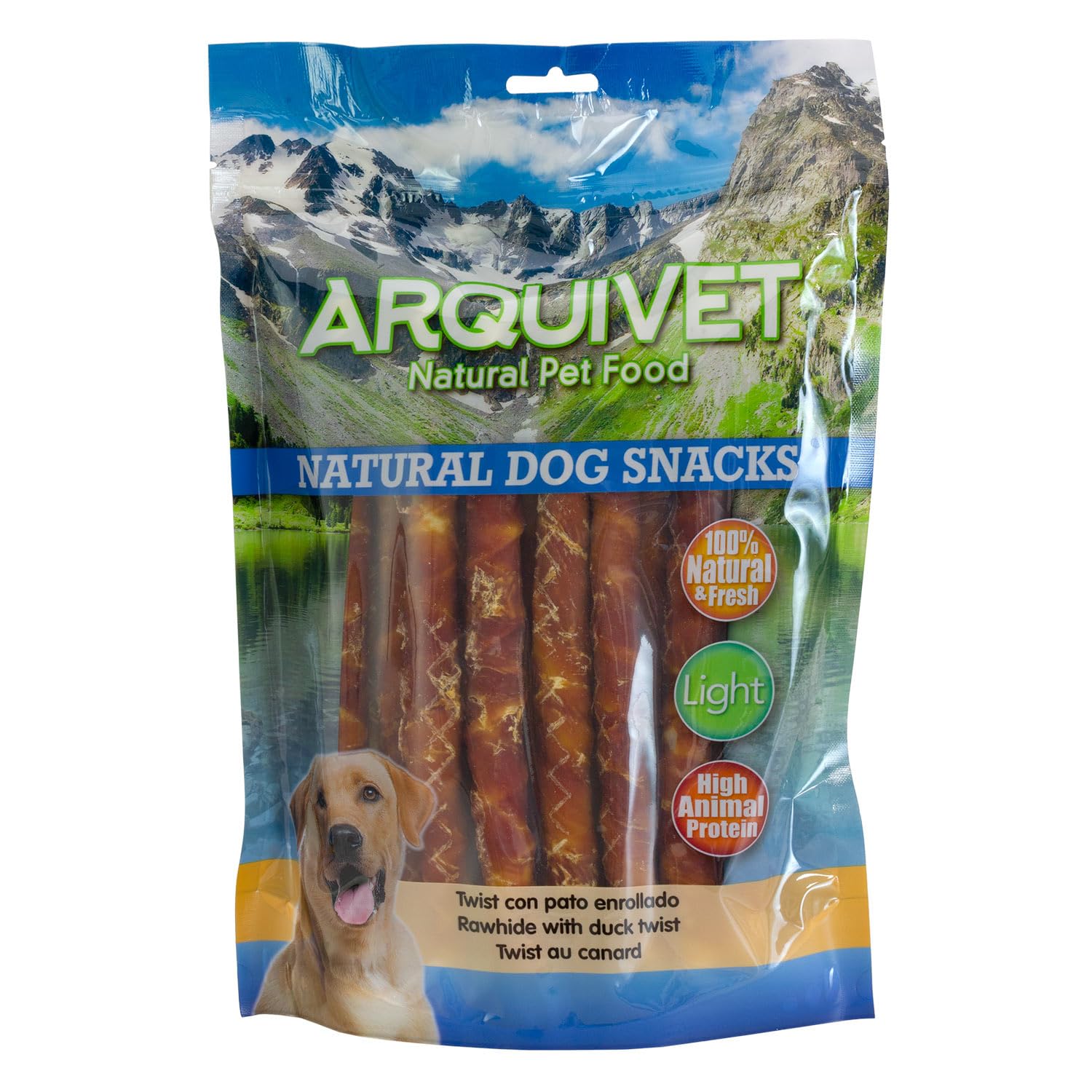 Arquivet- Twist de Pato Enrollado - 24 cm - 1 kg - Snacks Naturales