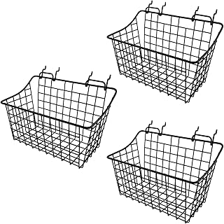 LIGHT DUST Pegboard Hooks Assortment Various Tools Storage, Pegboard Parts Storage System Peg Board Workbench for Organizing Hardware, Attachments, Accessories (3-Pack Peg Board Baskets)
