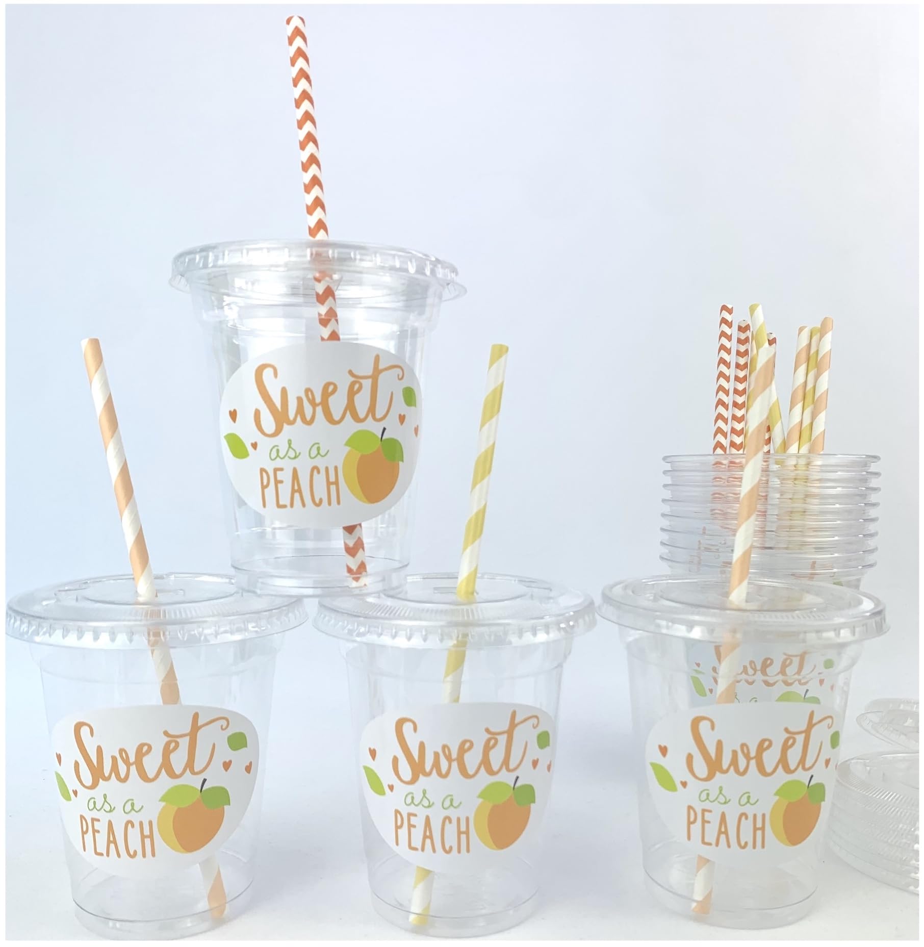 Sweet as a Peach Party Disposable Cups (12 Set)