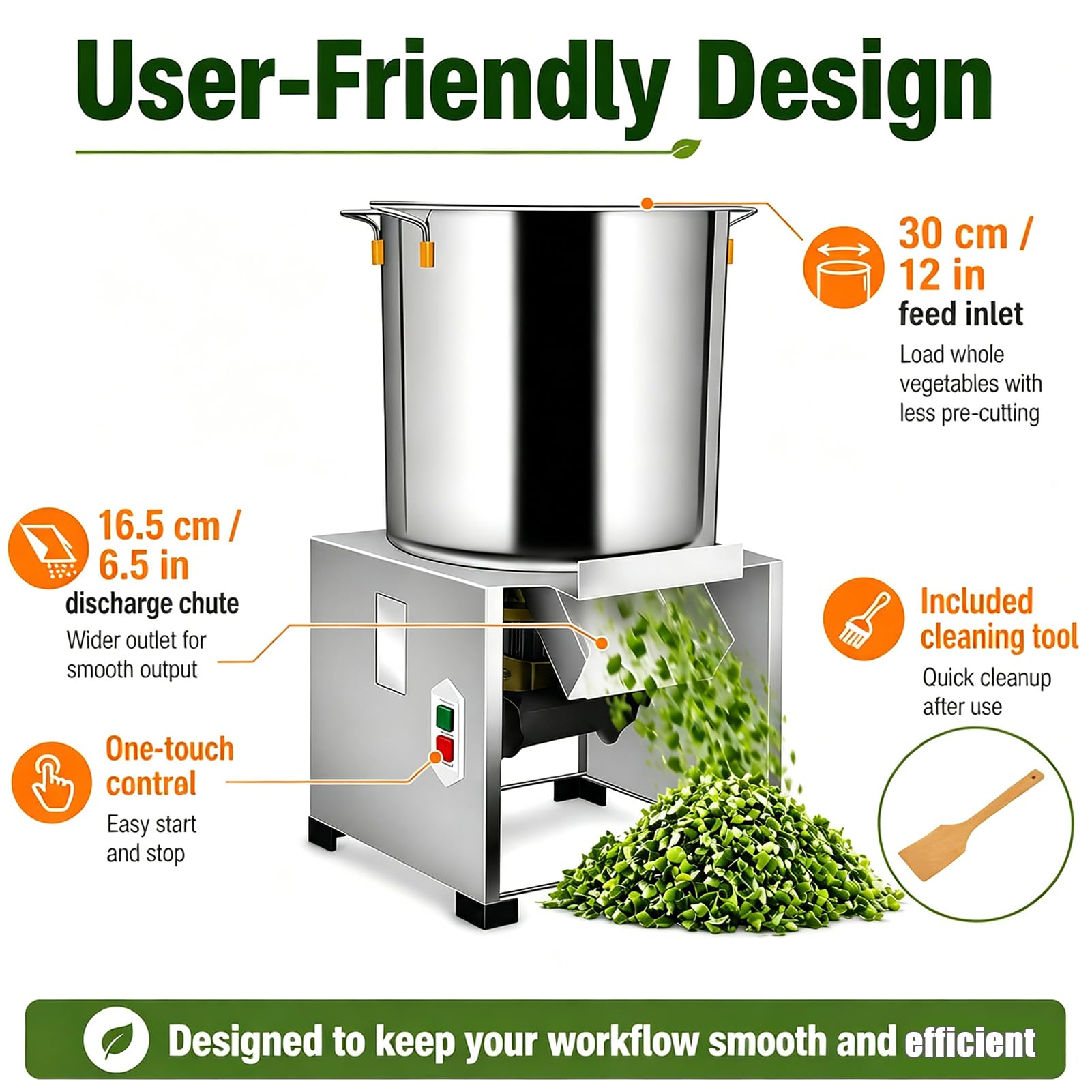 Déchiqueteuse Électrique de Légumes, Robot Culinaire Professionnel de 1000 à 1800 W avec 4 Lames de Rechange et Épaisseur Réglable, Coupe-Aliments pour Volaille en Acier Inoxydable Robuste 1800w