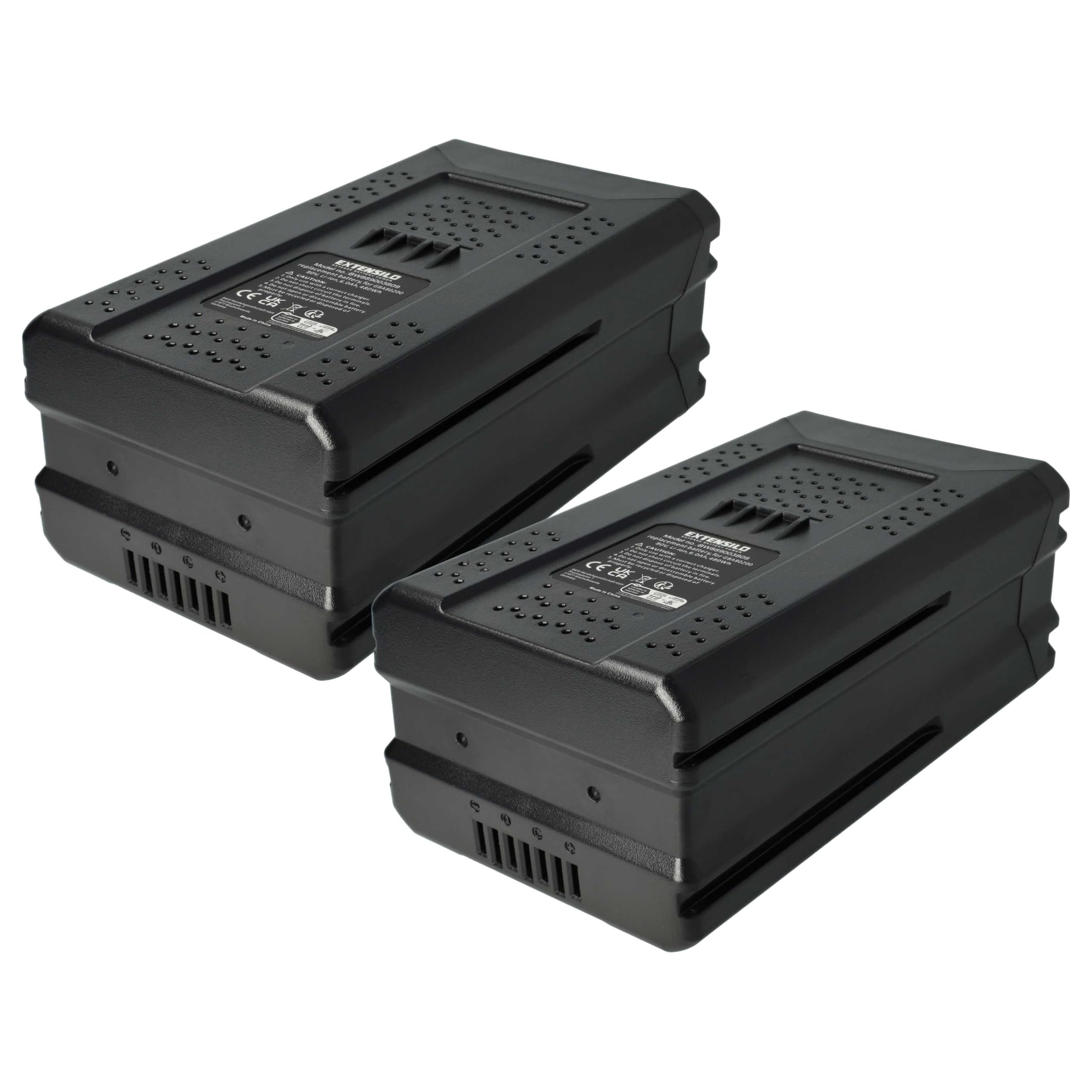 2x batteria sostituisce Stiga SBT 2580 AE, BT 80 Li 5.0, BT 80 Li 4.0 per utensile elettrico (6000 mAh, Li-Ion, 80 V)