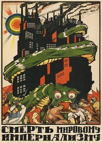 Soviet Propaganda Russian Communism Death of the Imperialism USSR CCCP Print Poster Wall Art Picture A4