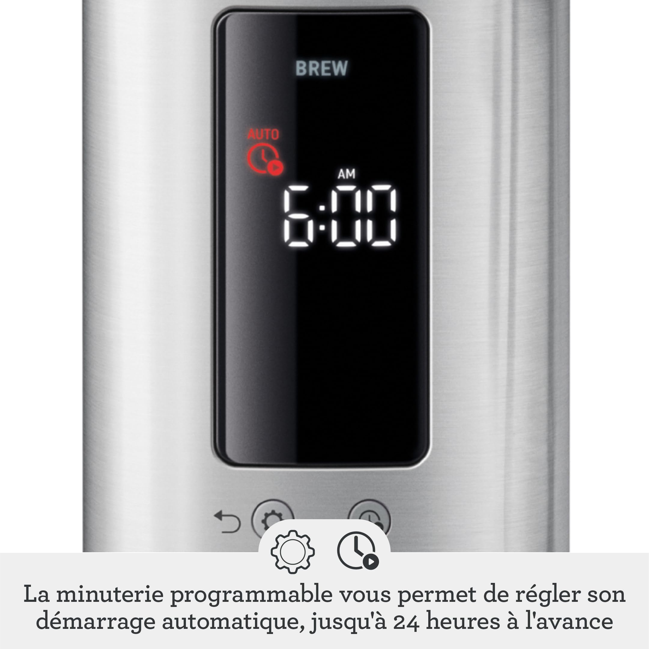 Sage The Luxe Brewer Thermal, Café Filtre Bouton Unique, Standard SCA Gold | Café Filtre une Touche Standard SCA Gold Cup, Cold Brew 30 min, Carafe Isotherme 1,77L; Profils et Départ Différé 24h