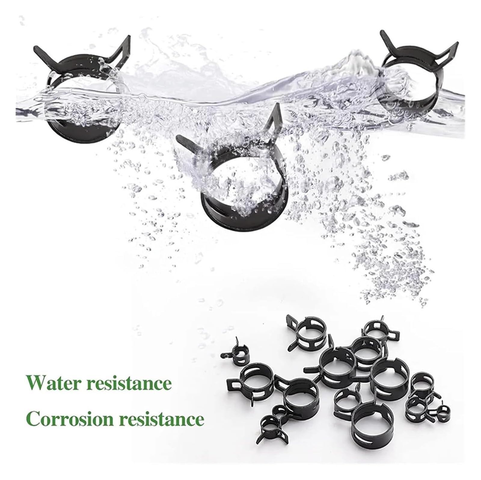 440 abrazaderas de manguera de resorte de 6 mm a 20 mm for tuberías de agua, líneas de combustible de automóviles y abrazaderas de silicona for tubos de aire de baja presión y vacío.