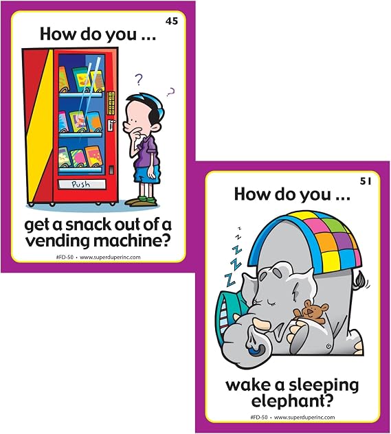 Super Duper Publications | How? Fun Deck | Communication and Language Processing Skills Flash Cards | Educational Learning Materials for Children