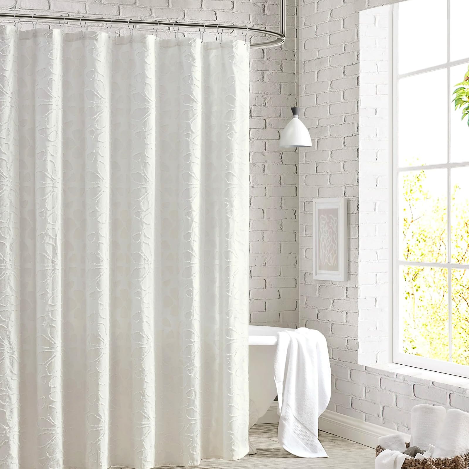 Image secondaire de Lot de 20 crochets de rideau en acier inoxydable - Argenté