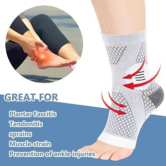 Neuropathy Socks, 2 Pair Functional Socks for Neuropathy Pain Relief, Soothe Relief Socks Neuropathy Socks for Men Women, Ankle Compression Socks Plantar Fasciitis Socks for Feet Pain Relief