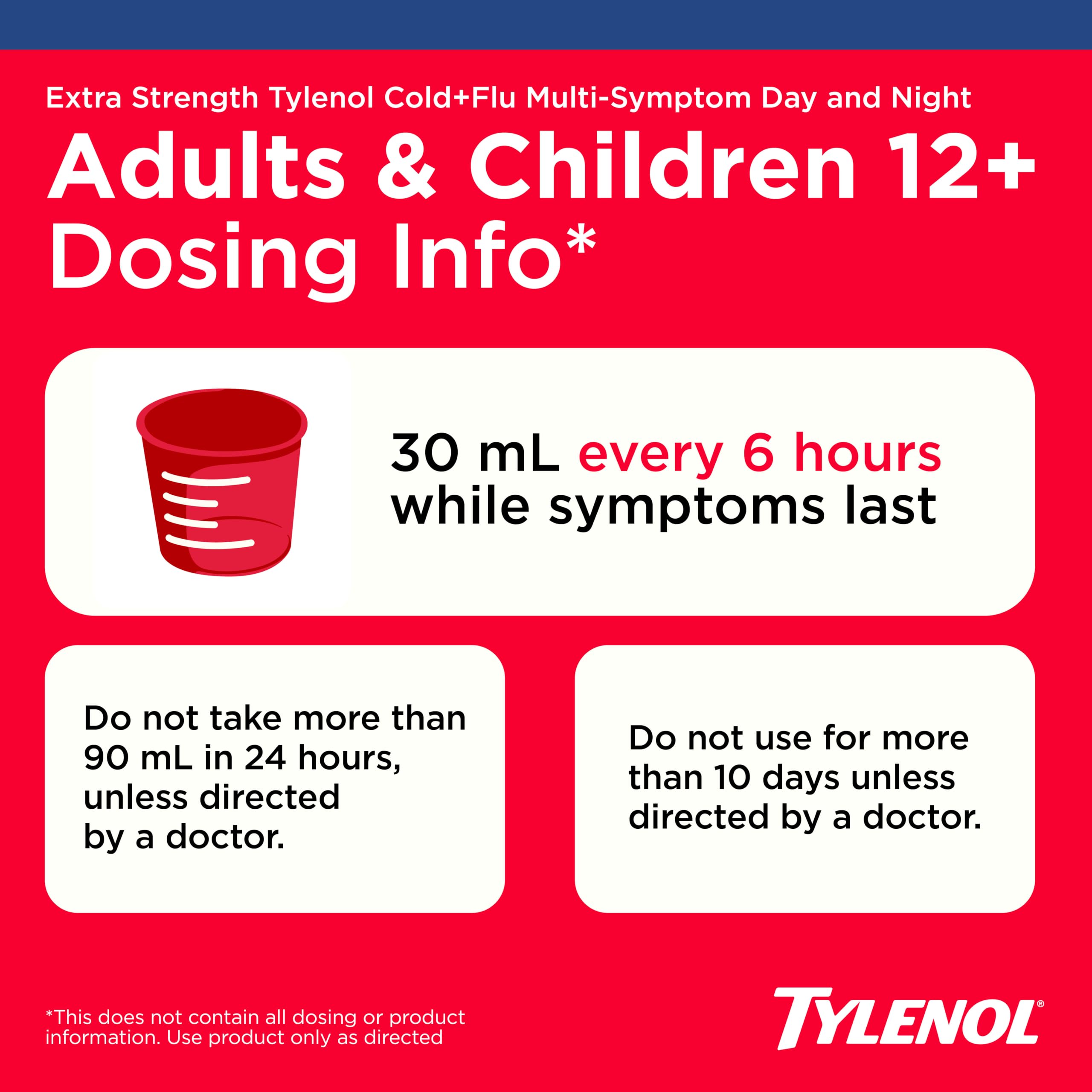 Tylenol Extra Strength Cold + Flu Multi-Symptom Relief Liquid, 2 x 8 fl oz — Amazon image 5