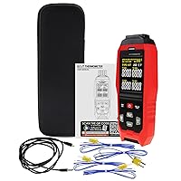 Vista 9 de Termómetro de termopar registrador de datos de temperatura, termómetro tipo K/J/T de 4 canales con 5000 grupos de registro de datos y exportación