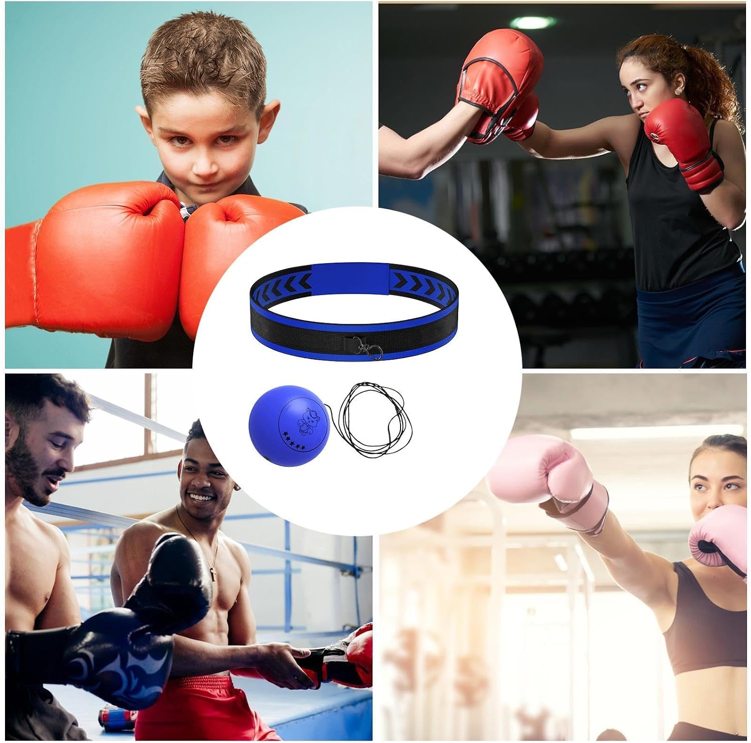 Boxing Reflex Ball Headband | Reaction Training Fun Hand Eye Coordination - Punching Speed Gear Sports Equipment,for Professionals Enthusiasts Beginners Amateurs Lovers Families Friends