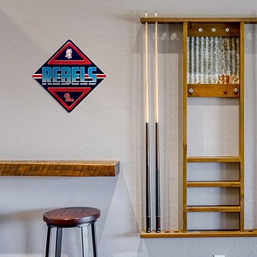 Miniatura 185 de Rico Industries NCAA - Letrero de metal estándar de 16.5 x 16.5 pulgadas, decoración del hogar, dormitorio, oficina, cueva de hombre