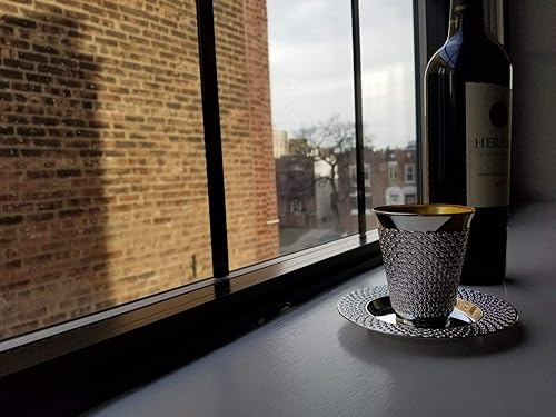 Miniatura 2 de Exquisite Juego de taza y platillo de plástico desechable de 5.5 onzas para niños, taza y platillo Tatz Silver para Pascua, Shabat, boda, británico