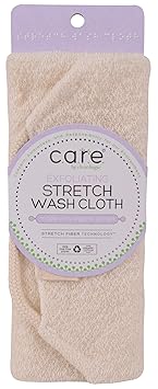 CleanLogic Sustainable Exfoliating Stretch Bath and Shower Wash Cloth, Certified Organic, 1 Count Pack of 1