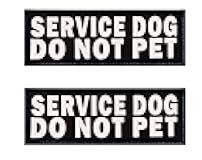 2 PCS Service Dog Patch for Service Dog Vest | Do Not Pet Patch | Dog Patches for Harness | Patches for Dog Harness | Service Dog Patches with Velcro | (6x2 inches / 5x15 cm)
