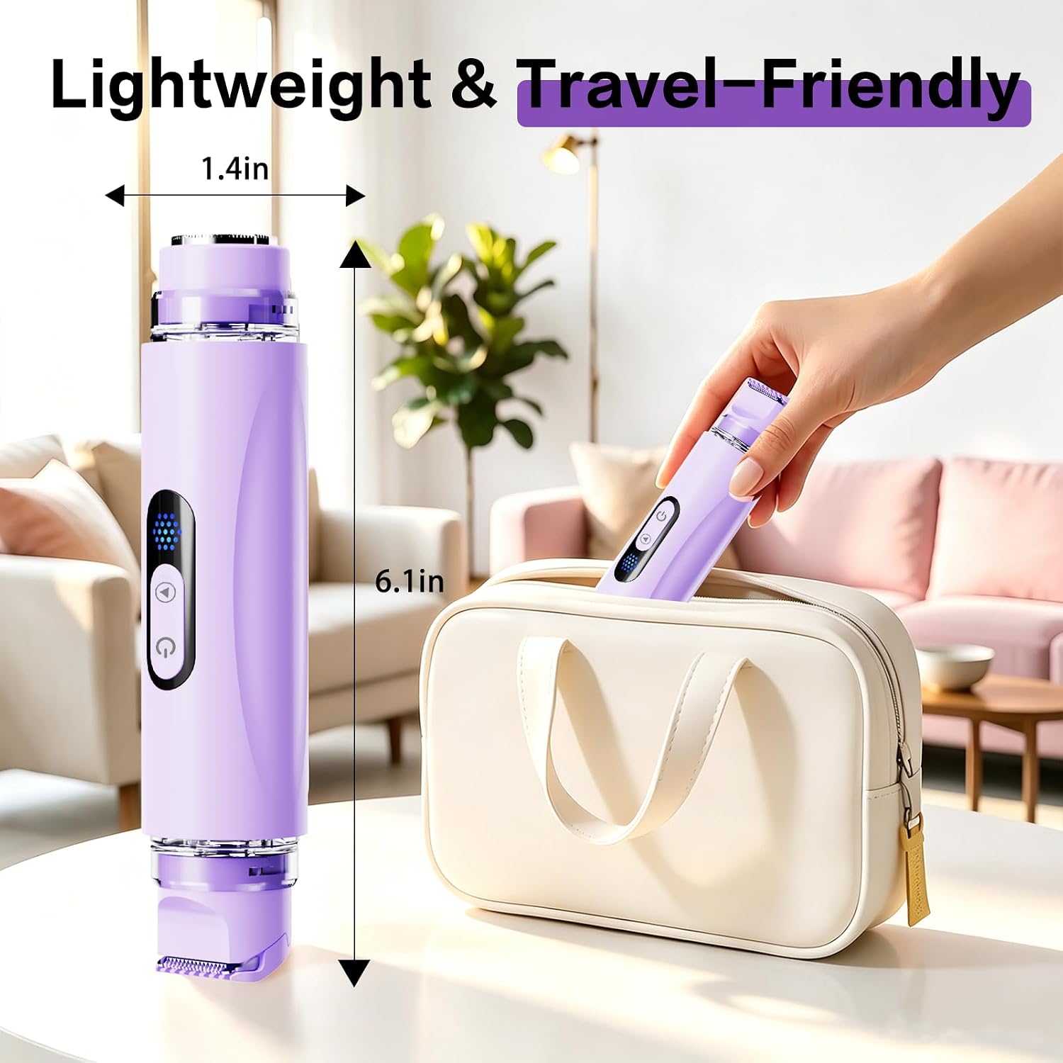 2 in 1 Bikini Trimmer for Women,Dual Head Electric Razors for Women
