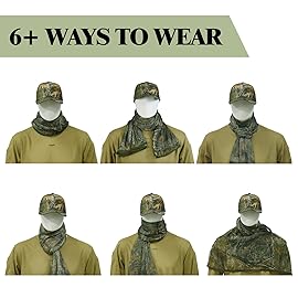 HYOUT Tactical Neck Scarves Woodland Camo Scarf Desert Shemagh for Outdoor Sports