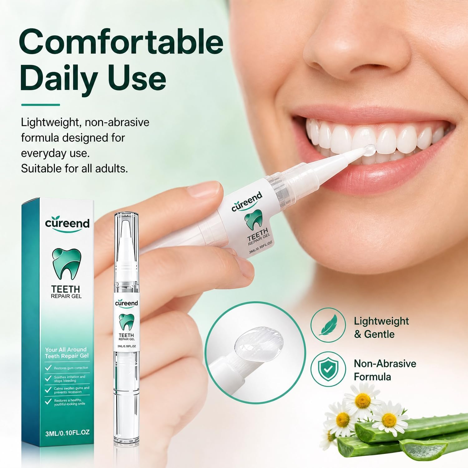 Cureend Gum Repair Gel, Gentle Teeth Repair Gel for Instant Treatment, Teeth Whitening Essence Pen for Complete Oral Care image 4