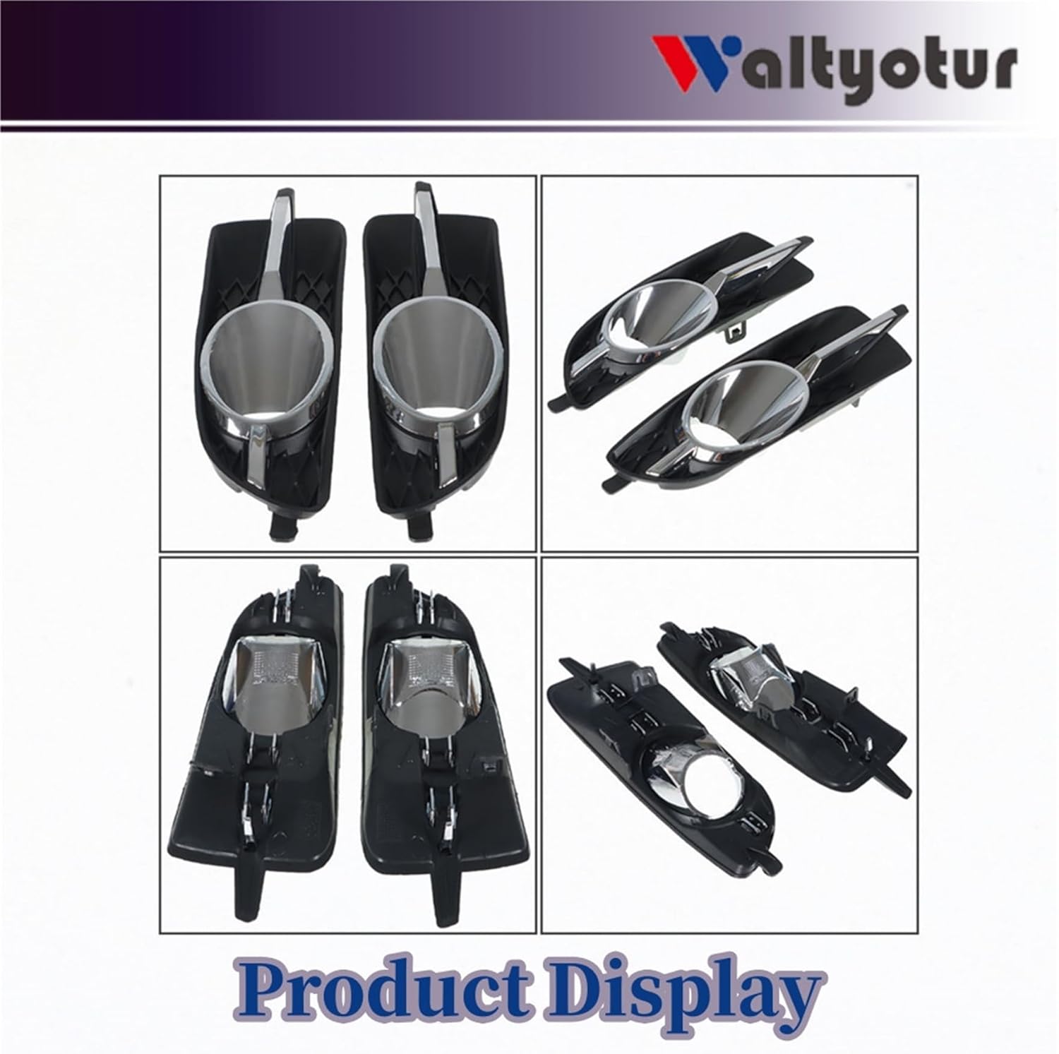 waltyotur 2 x Front Bumper Left + Right Bumper Fog Light Lamp Cover Trim Grille Replacement for Lacrosse 2010-2013