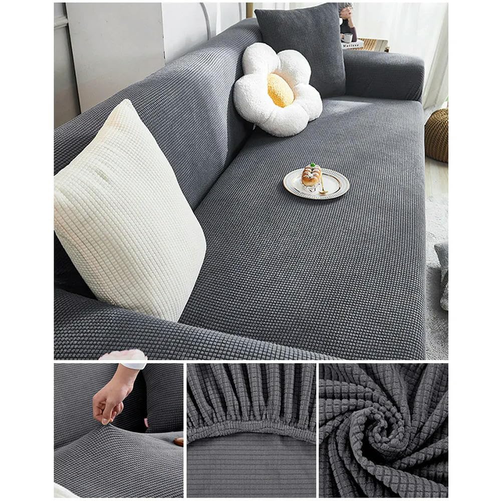 Housse de canapé extensible en polaire protection meuble salon 1 2 3 4 5 places