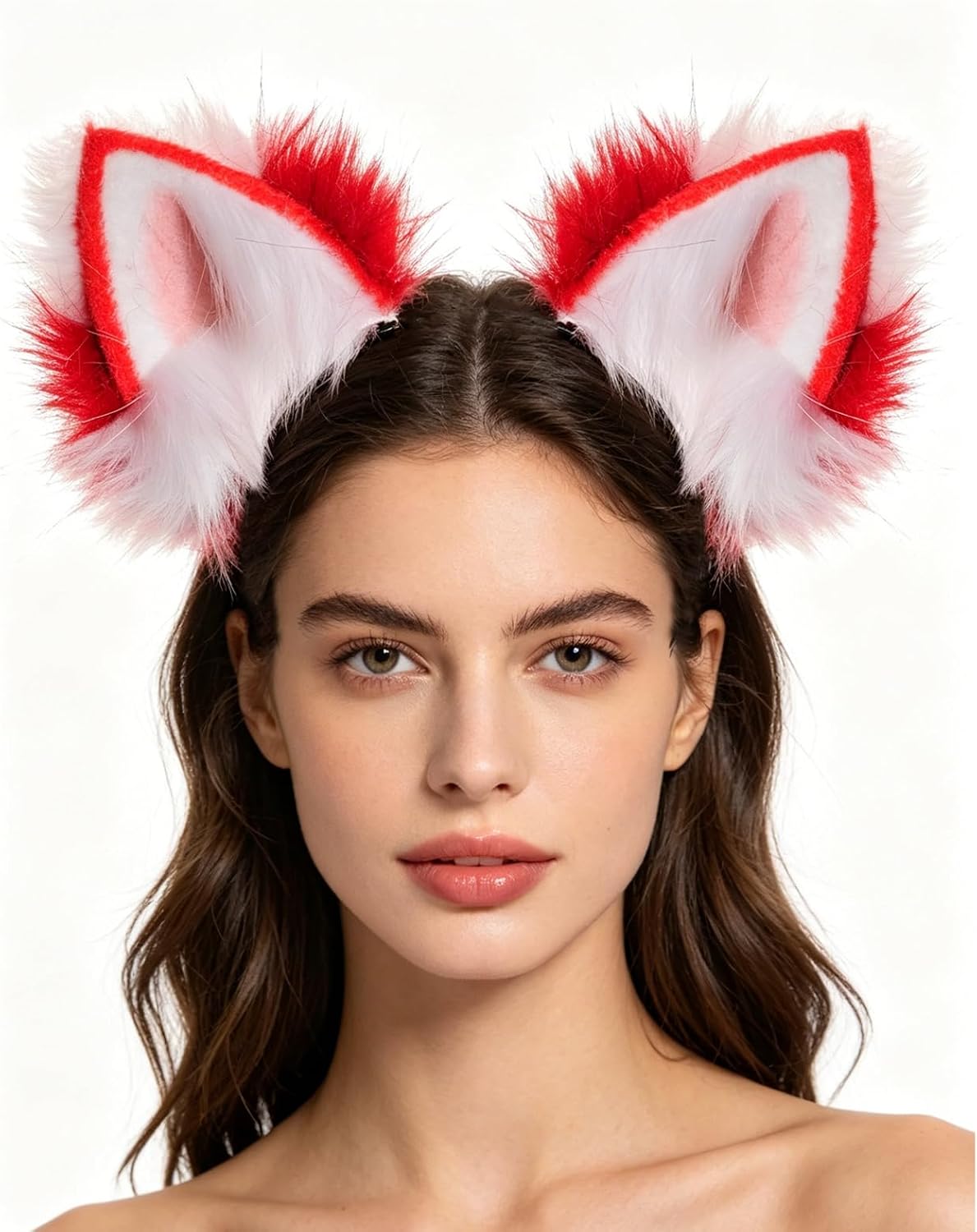 Handmade Faux Fur Cute Ear Headband Halloween Christmas Cosplay Party Costume Accessory