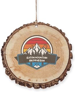 CafePress Eaton Mountain Skowhegan Maine Rustic Wood Ornament, 3"x3.25"