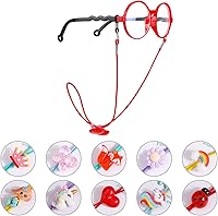 Vista 3 de Hifot Paquete de 10 correas para lentes para niñas, ajustador elástico para gafas, cordón de cadena para máscara