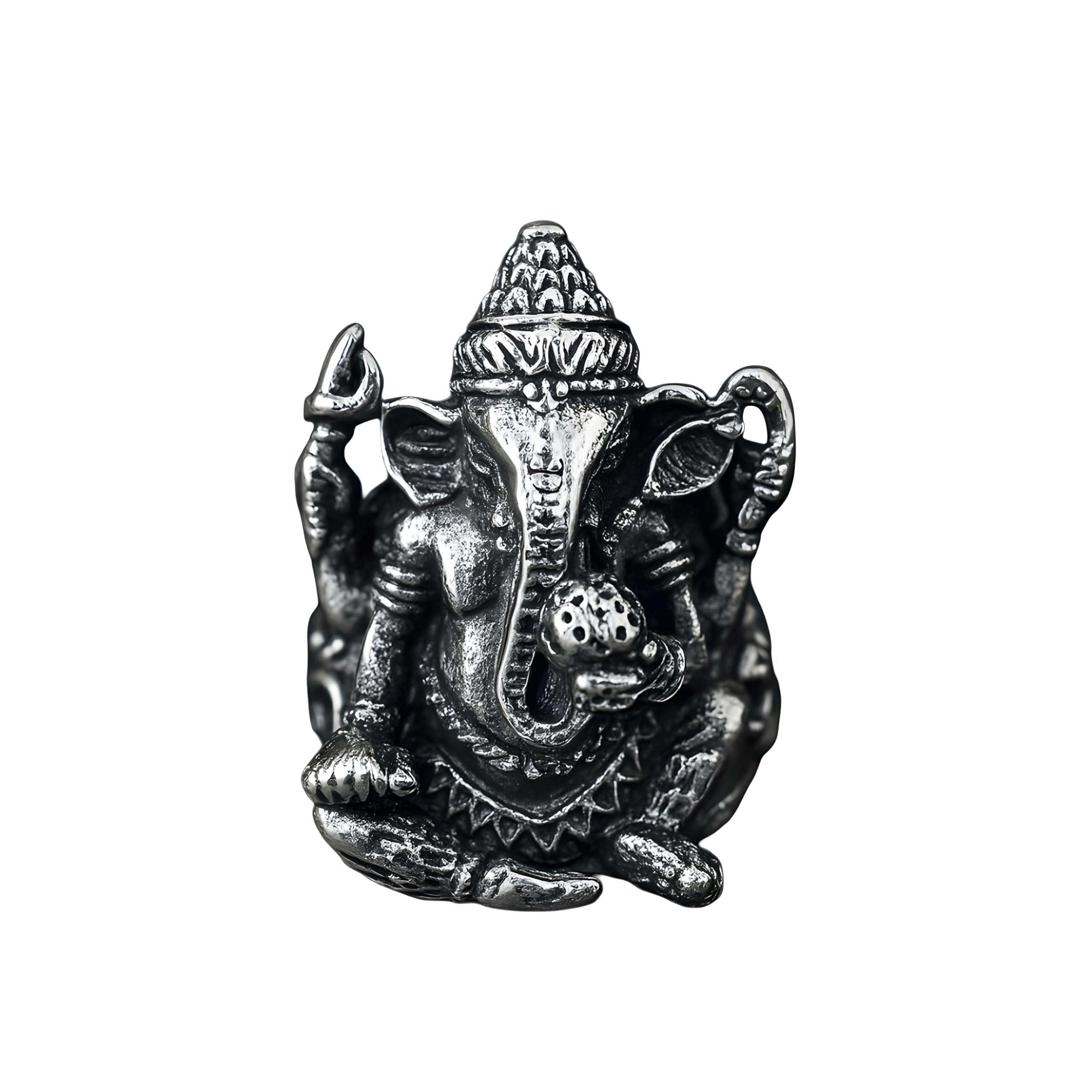 MYSTIC GANRAJ RING - Pure Stainless Steel Men’s Steel-Plated Ring – Statement Luxury Jewelry (Size : 17-22-28)-image-29