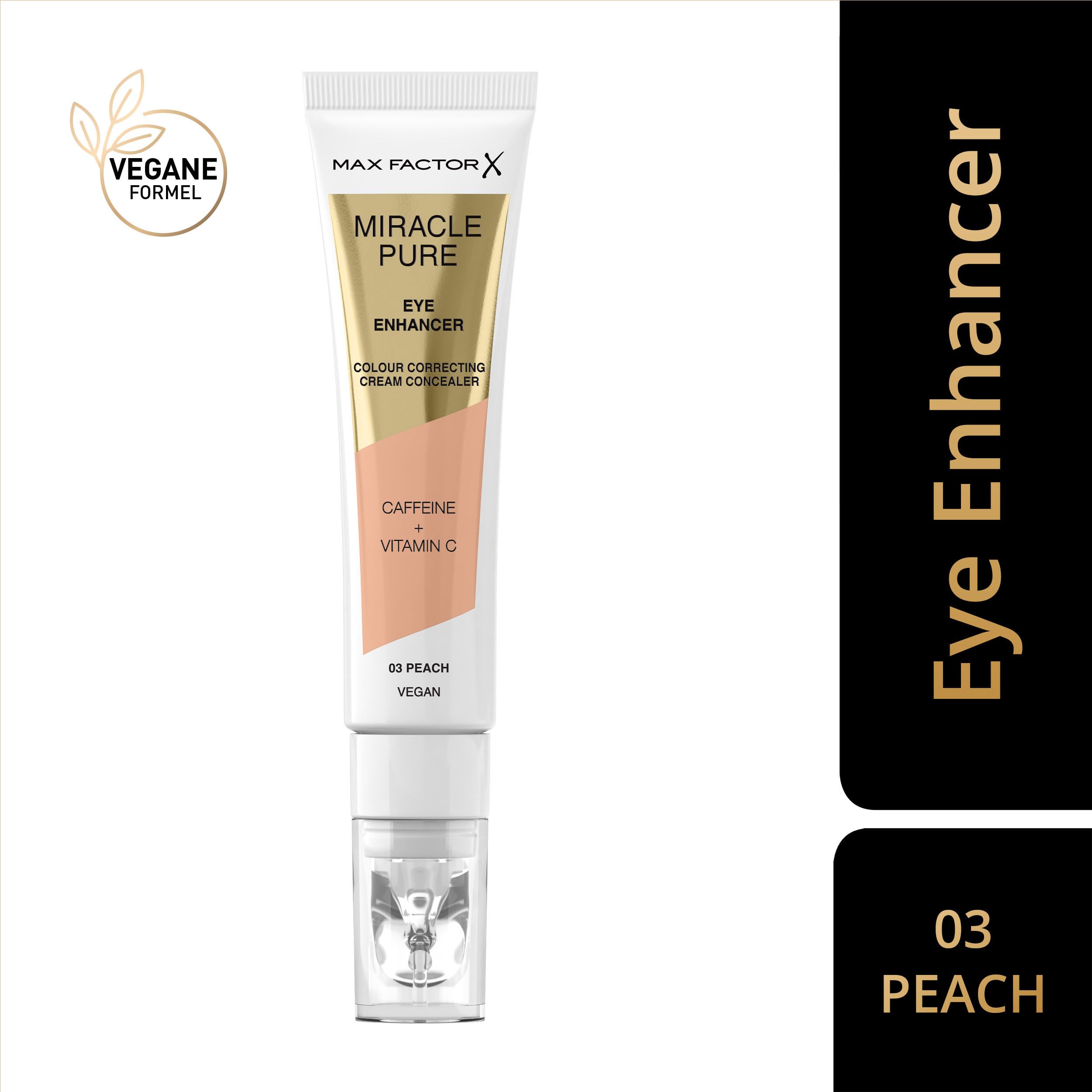 Max Factor Miracle Pure Eye Enhancer - Colour-Correcting Concealer - 03 - Peach, 10ml, Beige, 10 g (Pack of 1) - Image 2