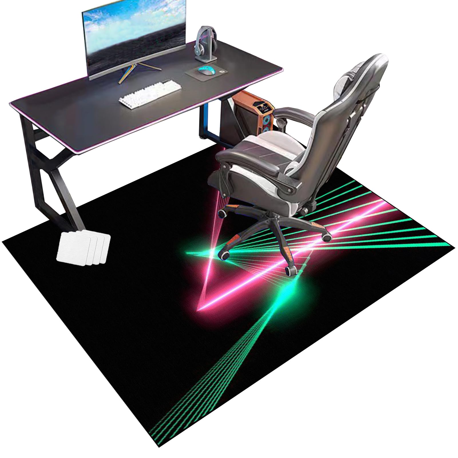 RxueSug Floor Protector Mat for Office Home Computer Gaming Chair Mat Carpet Protector Chair Mat Large Office Chair Mat for Hard Floor Non-slip Desk Chair Mat for Carpet Floors 140 x 180 cm