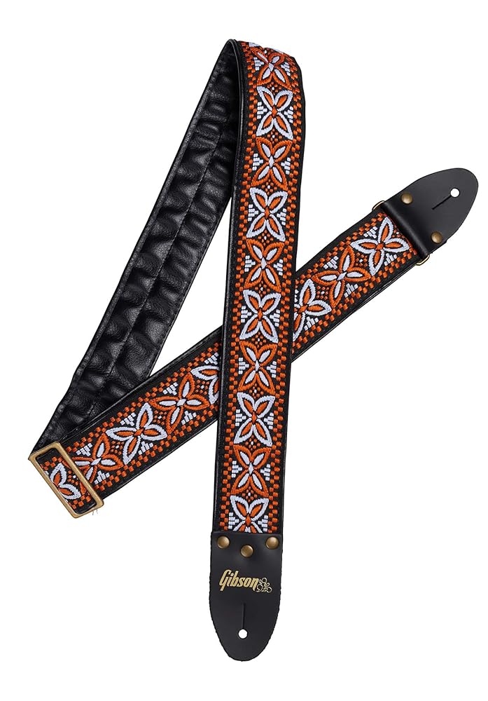 ギブソン ギターストラップ Amazon.co.jp: Gibson ハンドメイドギターストラップ, オレンジ