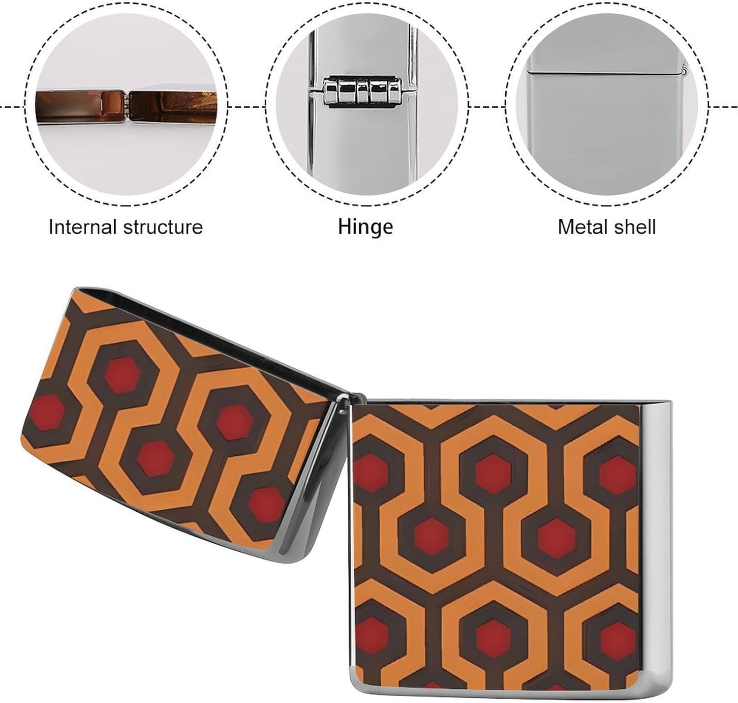 Shining Overlook Lighter Case Portable Metal Lighter Cover image 5
