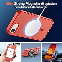 Vista 1512 de SUPFINE Funda magnética para iPhone 11 (compatible con MagSafe) (protección contra caídas de grado militar), translúcida mate a prueba de golpes