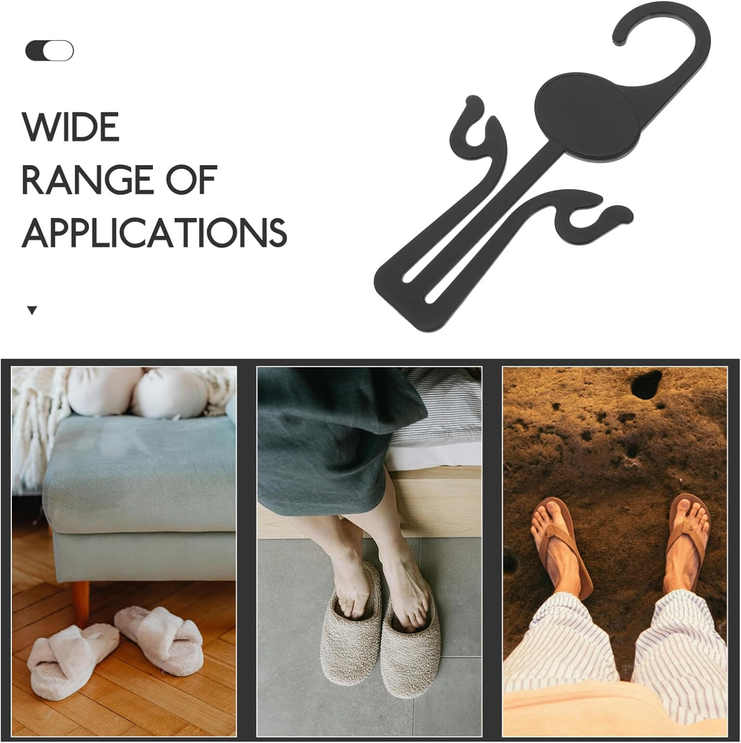 Ciieeo 20-Pack Shoe Hooks Shoe Hanger Drying Rack for Flip-Flops Sandals Slippers Wall or Door Mounted Display Hook Organizer for Home Closet Store Mall