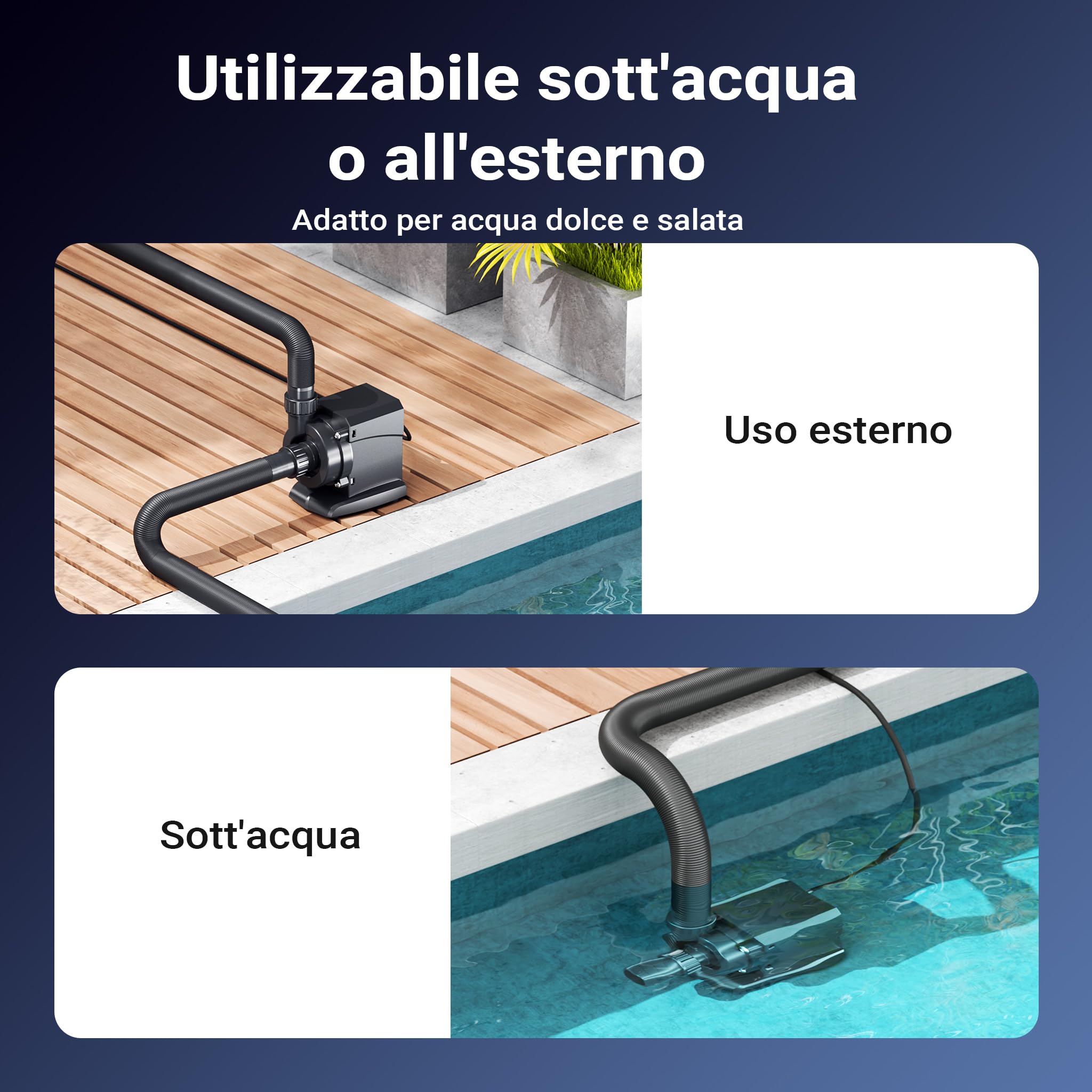 SunSun CPP-6000 Pompa piscina per ricircolo e filtraggio 6000l/h 40W, Pompa di circolazione