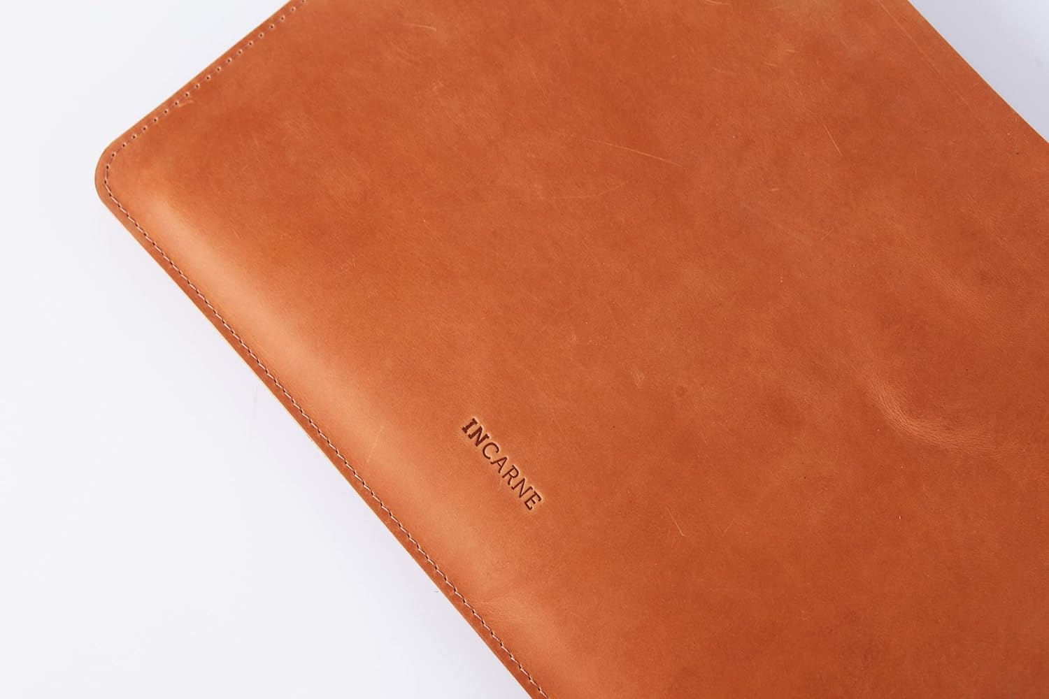 Leather Laptop Sleeve 13" Genuine Leather MacBook Air 13 inch Case - Carrying Protective Cases Compatible with MacBook 13" Air/Pro M1 M2 M3 M4 MAC MAX PRO A2338 A2681 А3113 A3240 A2337, Cognac