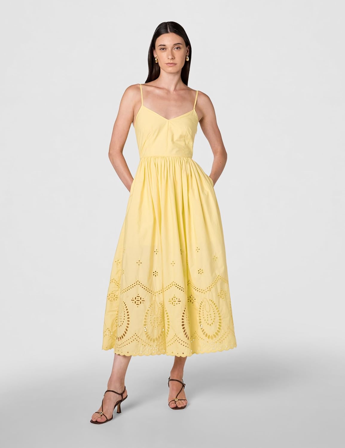 Club Monaco Women's Women's Embroidered Eyelet Maxi Dress