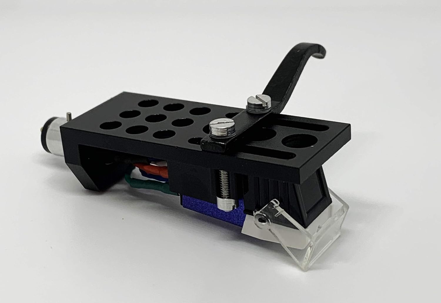 Cartridge and Stylus, Conical needle and Black Headshell with mounting bolts for Pioneer PL550, PL10, PL510, PL71, PL400, PL100, PL115D, PL120, PL300, PL514X, SPL100, PL112D