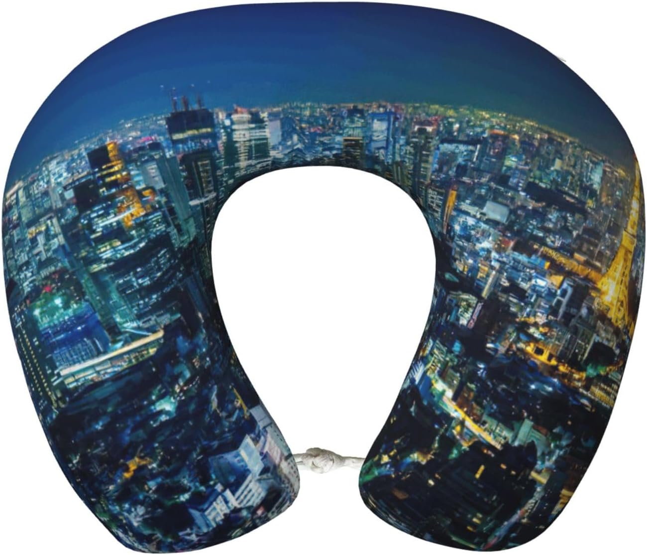Cuscino da viaggio con stampa Tokyo City, cuscino da collo in memory foam, cuscino portatile per hotel, campeggio, dormienti laterali e dormienti sulla schiena