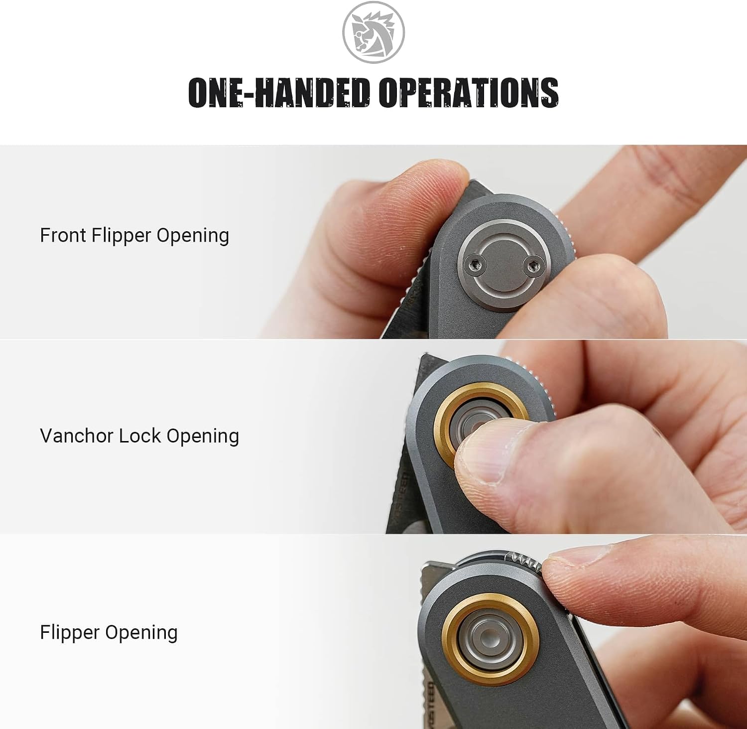 Vosteed Corgi V Pocket Knife - 2.36" 14C28N Satin Blade - Patented Vanchor Lock, Gray Aluminum Handle - EDC Knife Surviving Folding Knife - A3703