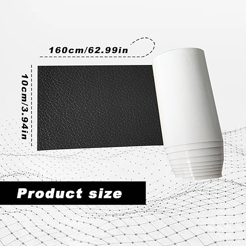 Miniatura 2 de Parche autoadhesivo de reparación de cuero, cinta de reparación de cuero para muebles, 4 x 63 pulgadas, excelente adhesión, parche de reparación de