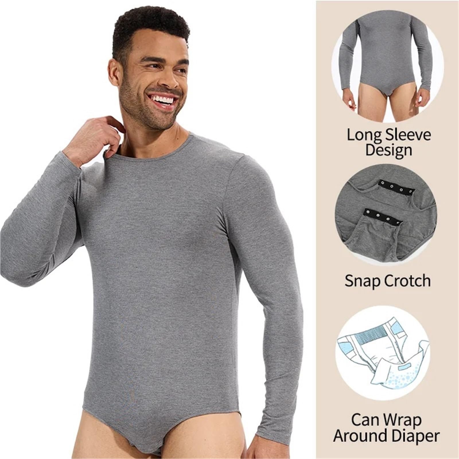 Prendas Moldeadoras Hombre Faja Moldeadora de Manga Larga for Hombre, Control Abdomen, Reductora, Faja Cuerpo Completo, Camiseta térmica Interior, Cuello Redondo