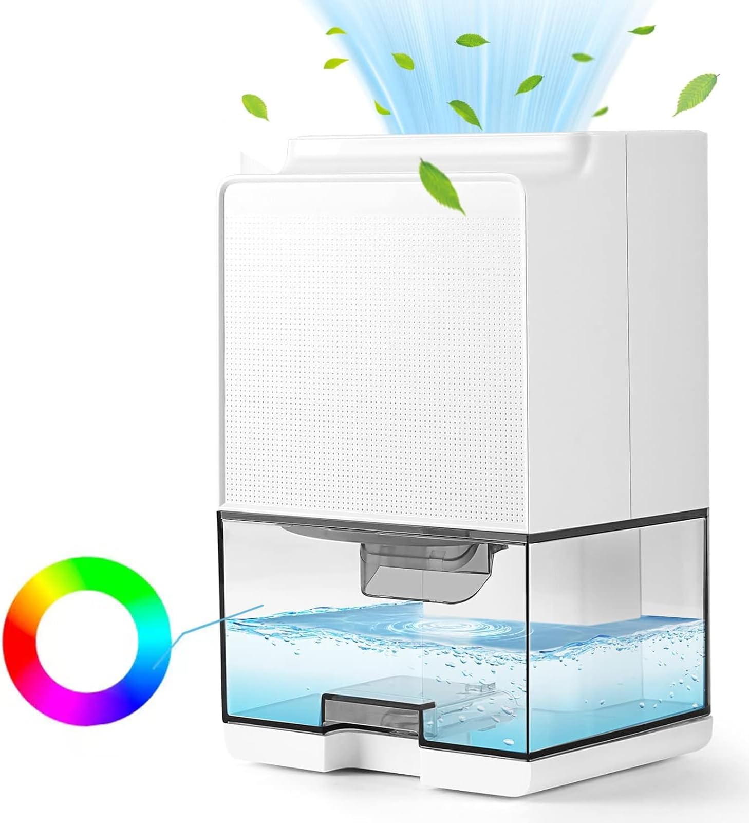INGUNAR Home Dehumidifier, 50oz (1500ml) Room Dehumidifier with Auto Shut-off, Auto Defrost, Dehumidifier for Bedroom, Bathroom, Basement with 7 Colored Lights, Auto Shutoff, 2 Working Modes