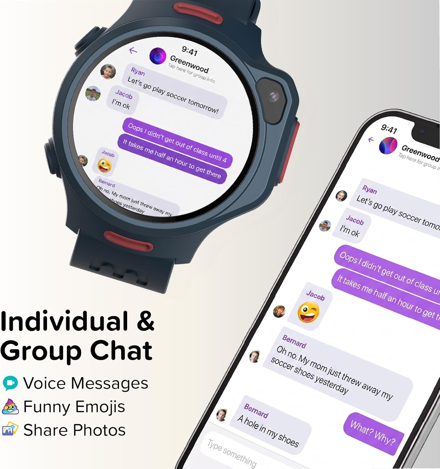 myFirst R2 Kids Smart Watch - 4G Video Calling & Real-Time GPS Tracker, 1.3” Fitness Watch with 5MP Camera & SOS, Ideal School & Safety Companion, Birthday Gifts for Boys Girls Ages 5-12（US Version）