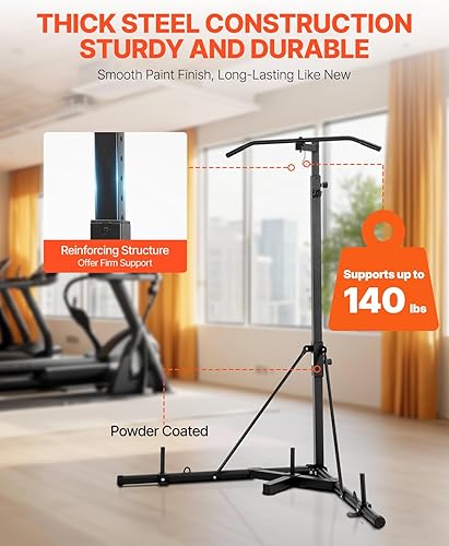 Miniatura 4 de VEVOR Punching Bag Stand, Steel Heavy Duty Workout Training Equipment, Adjustable Height Boxing Punching Stand with Weighted Base, Holds Up to 140